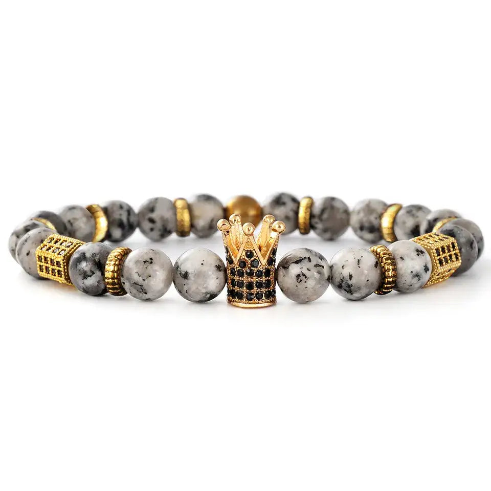 Marble Stone and Gold Bracelet