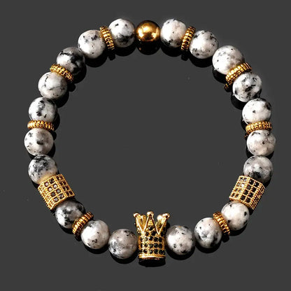 Marble Stone and Gold Bracelet