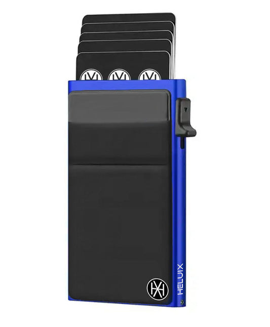 Automatic Pop-Up Metal Wallet - Blue